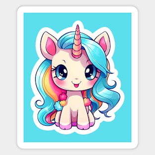 cute Kawaii Unicorn sticker Magnet